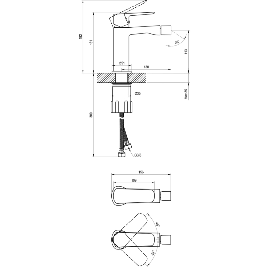 Ravak X070475 - Змішувач для біде LIFE, глянцевий хром
