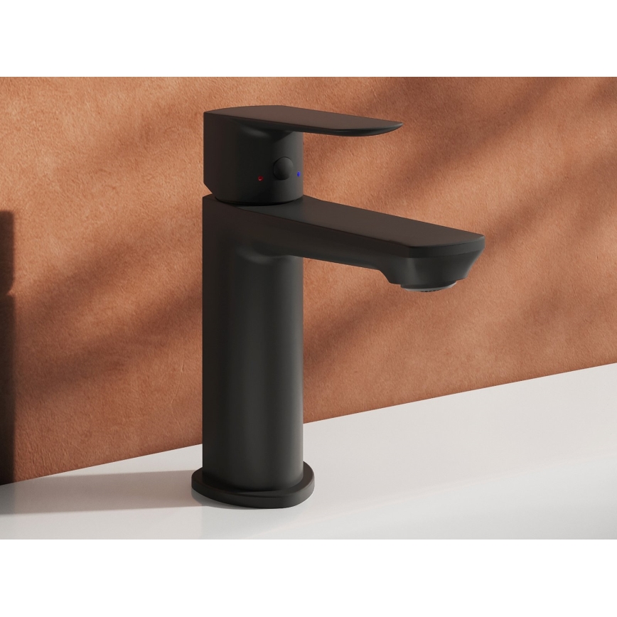 Ravak X070476 - Змішувач для умивальника LIFE 16 см чорний