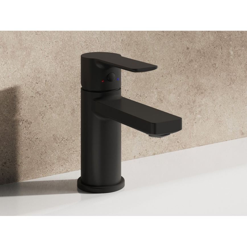 Ravak X070488 - Змішувач для умивальника SOLAR 13,5 см чорний