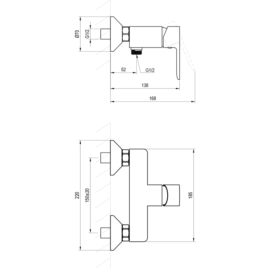 Ravak X070492 - Душовий змішувач SOLAR чорний