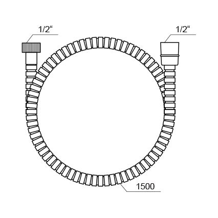 Ravak X07P006 - Душовий шланг 150 см, блискучий хром