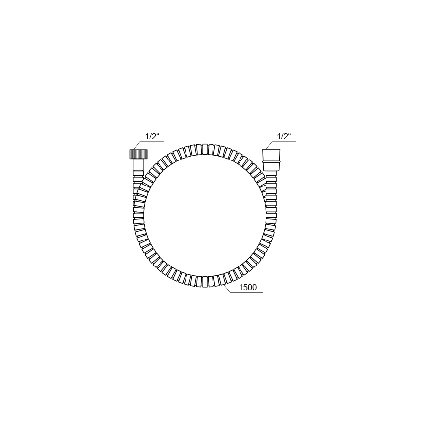Ravak X07P006 - Душовий шланг 150 см, блискучий хром