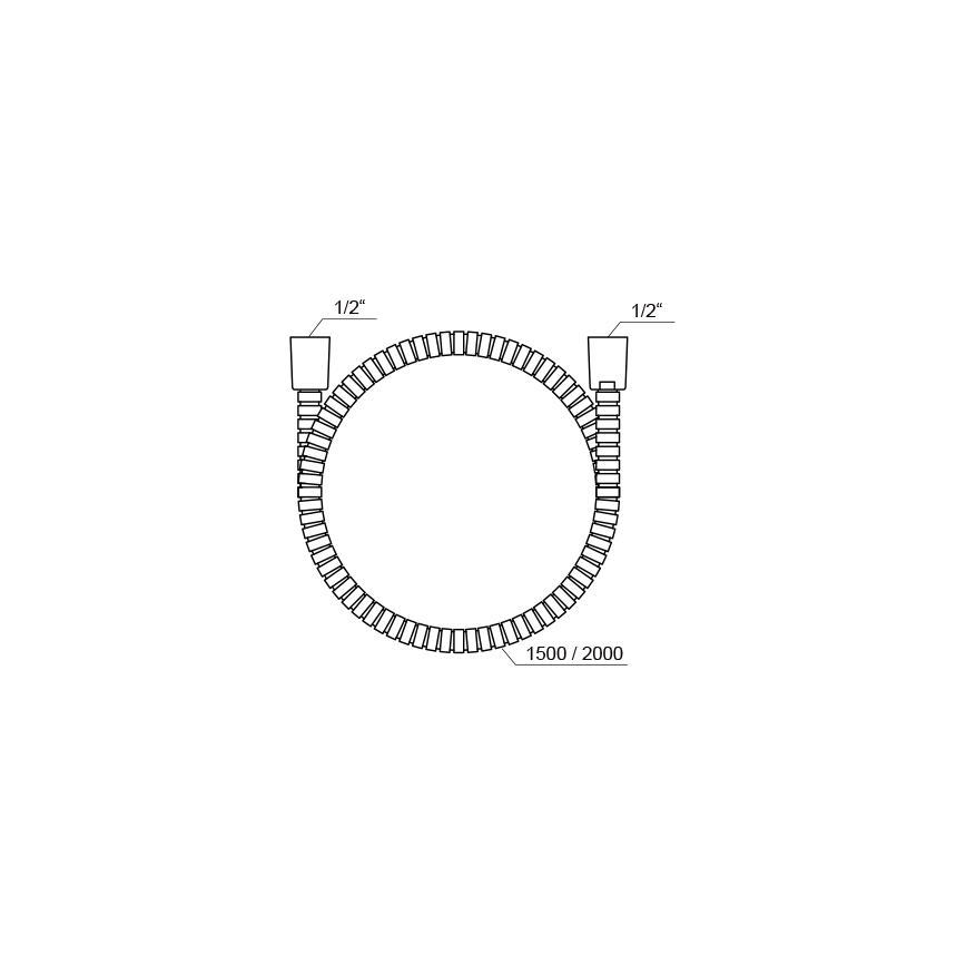 Ravak X07P340 - Душовий шланг 150 см блискучий хром