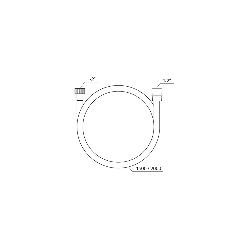 Ravak X07P568 - Пластиковий шланг для душу 150 см, чорний