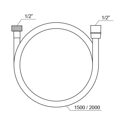 Ravak X07P568 - пластиковый душевой шланг 150 см, черный