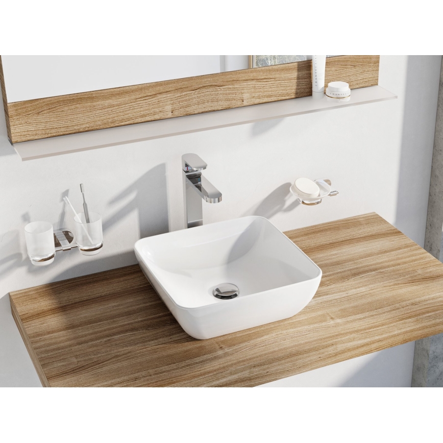 Ravak XJX01138001 - Накладная раковина UNI SLIM 38x38 см, керамическая, белая