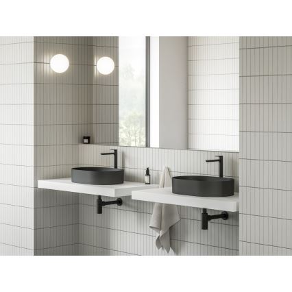Ravak XJX0D155000 - Умивальник для стільниці CERAMIC SLIM 55x37 см кераміка/чорний