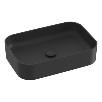 Ravak XJX0D155001 - Накладная раковина CERAMIC SLIM 55x37 см, керамика/чёрный