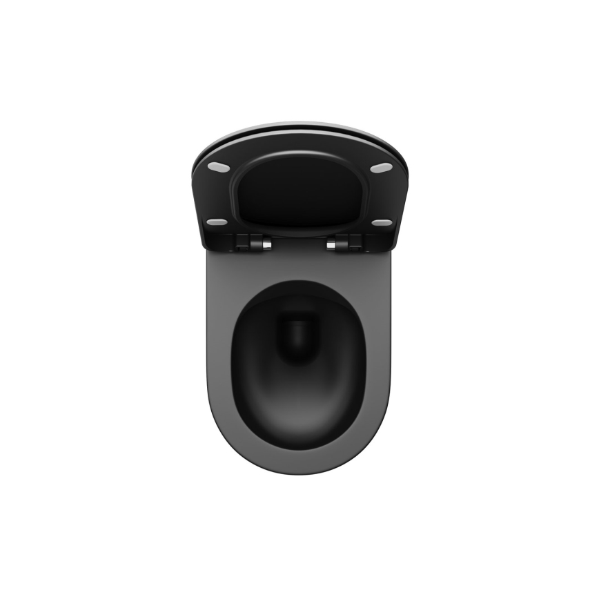 Равак X01795 - Сидіння для унітазу СофтКлоуз Хром чорне