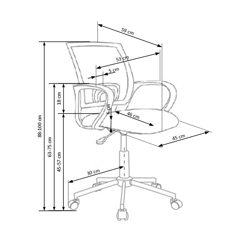 Разноцветное офисное кресло SIRAQ