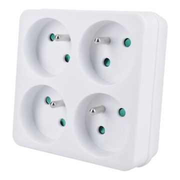 Разветвитель розеток 4x 10A белый