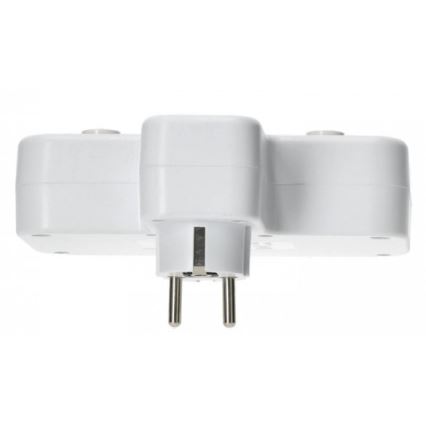 Сетевой разветвитель с выключателем и LED-подсветкой LINEA PRO 2Z + 3xUSB A/C SCHUKO 4000K белый
