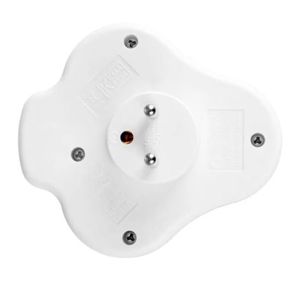 Разветвитель с выключателем, 2 розетки + USB-C + USB-A