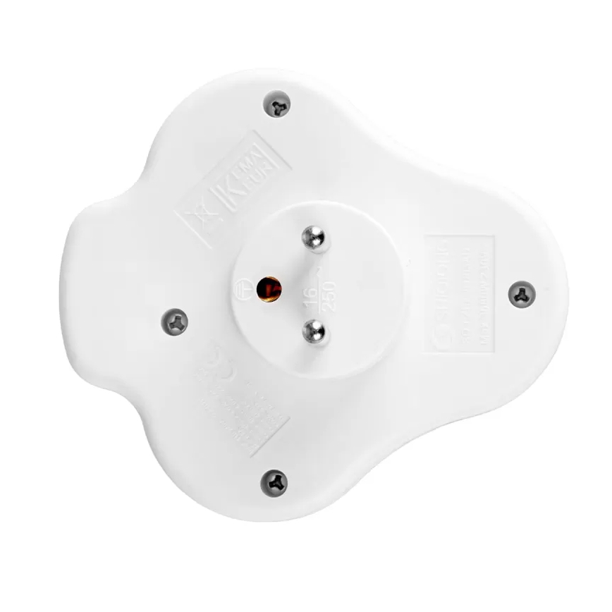 Разветвитель с выключателем, 2 розетки + USB-C + USB-A