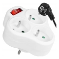 Разветвитель с выключателем, 3 розетки