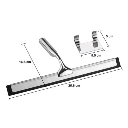 REA-70000 - Водосгон для стекла с держателем, полированный хром