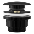 REA-A4100 - Слив для умывальника CLICK-CLACK, диаметр 6,4 см, глянцевый чёрный