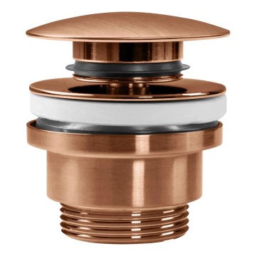 REA-A5632 - Злив для умивальника CLICK-CLACK, діам. 6,4 см, шліфована мідь