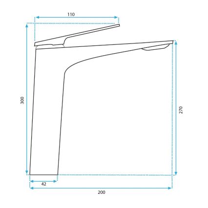 REA-B0493 - Змішувач для умивальника AVALON 30 см, шліфована мідь