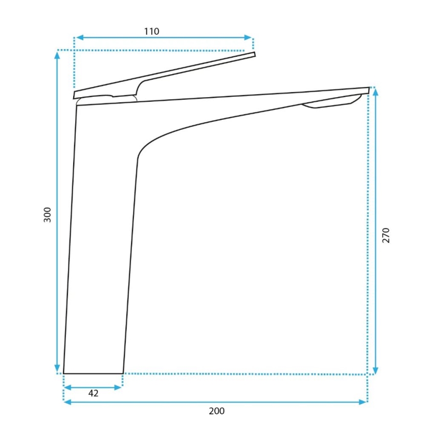 REA-B0493 - Змішувач для умивальника AVALON 30 см, шліфована мідь