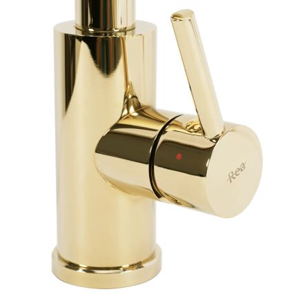 REA-B0669 - Змішувач для мийки з висувною лійкою FRESH 39,5 см золотий