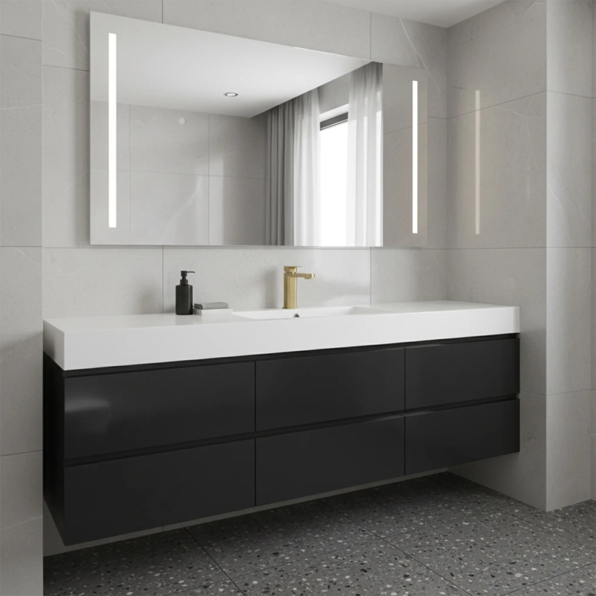 REA-B0976 - Раковинный смеситель ARLO, 17 см, сатинированное золото