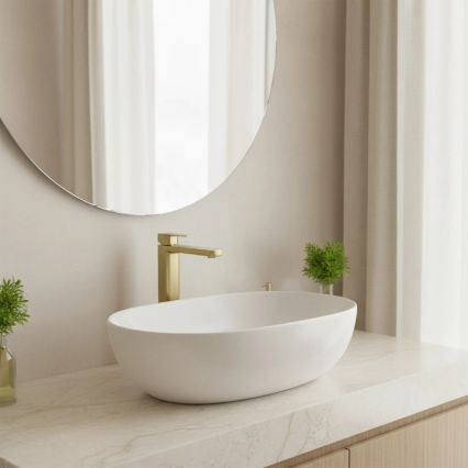 REA-B0977 - Смеситель для раковины ARLO 30 см, брашированное золото