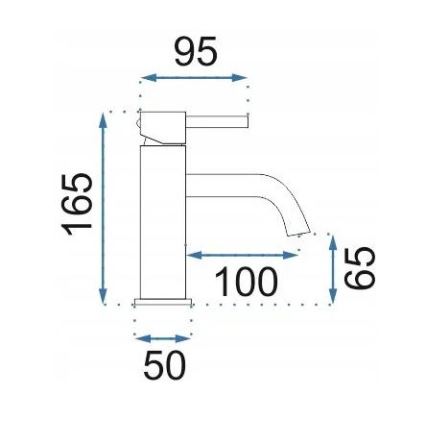 REA-B1112 - Смеситель для умывальника LUNGO 16,5 см, шлифованная медь