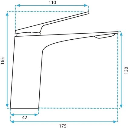 REA-B1117 - Смеситель для раковины AVALON 16,5 см черный