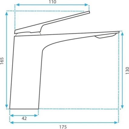 REA-B1178 - Змішувач для умивальника AVALON 16,5 cm глянцевий хром