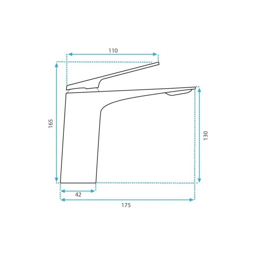 REA-B1178 - Змішувач для умивальника AVALON 16,5 cm глянцевий хром