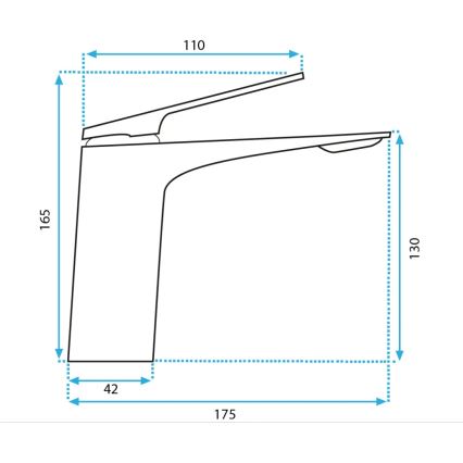 REA-B2703 - Умивальниковий змішувач AVALON 16,5 cm, шліфоване золото