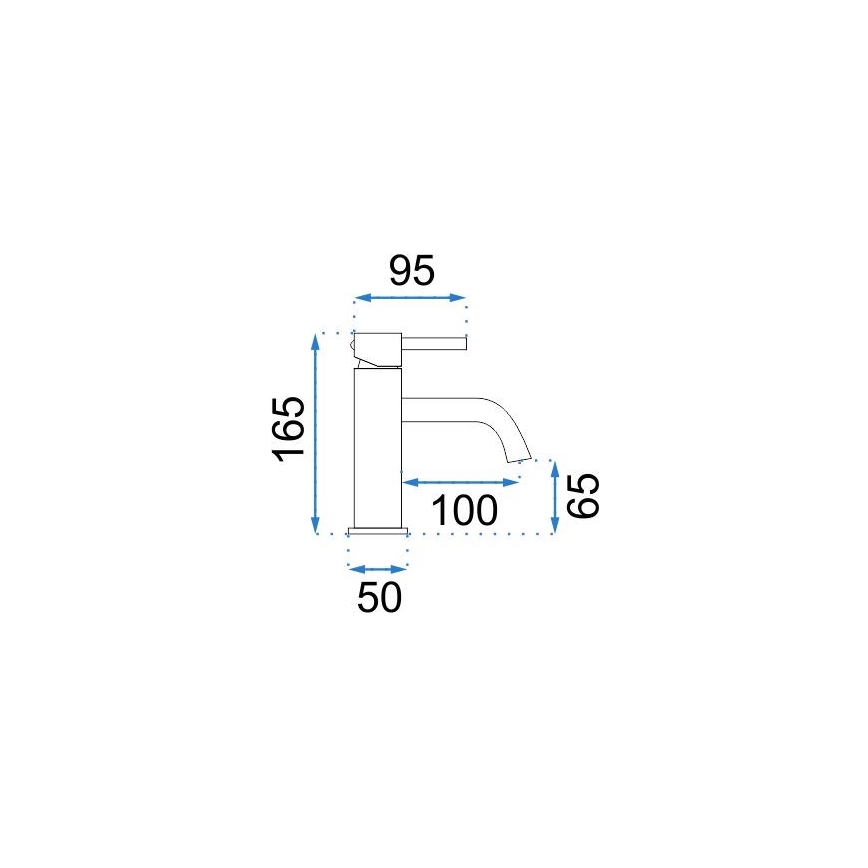 REA-B4102 - Смеситель для раковины LUNGO 16,5 см черный