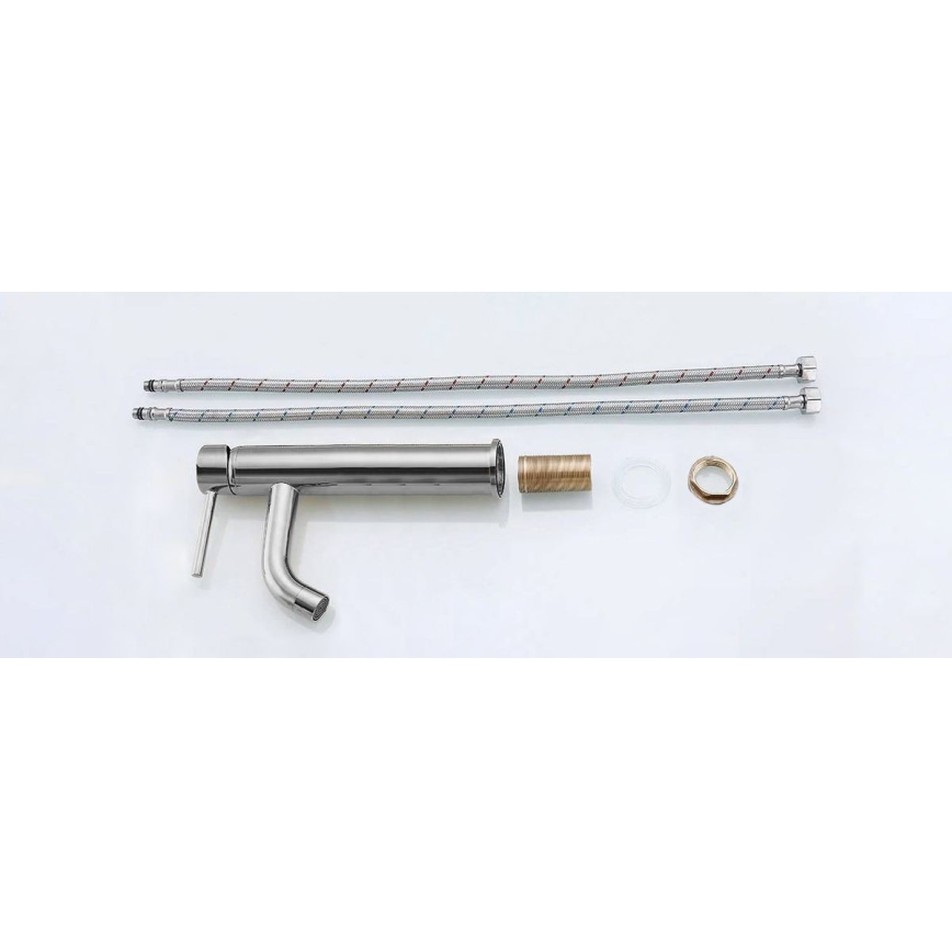 REA-B4104 - Раковинный смеситель LUNGO, 28 см, полированный хром