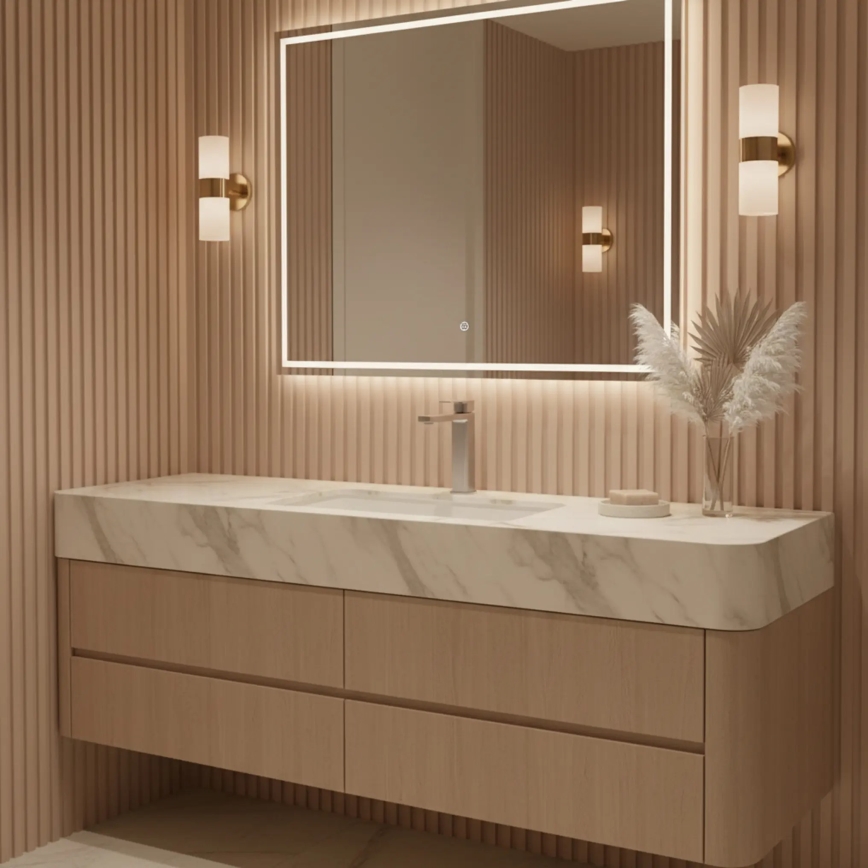 REA-B4588 - Змішувач для умивальника ARLO 30 см, нікелеве покриття