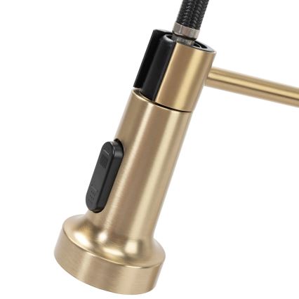 REA-B4821 - Смеситель для кухонной мойки с выдвижной лейкой COLIN, 42,5 см, сатинированное золото