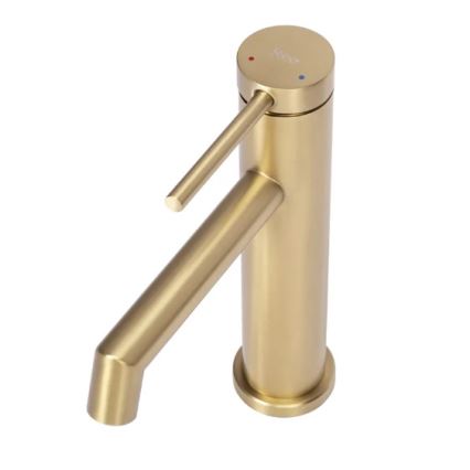 REA-B5316 - Смеситель для раковины FOSS 20,5 см, сатинированное золото