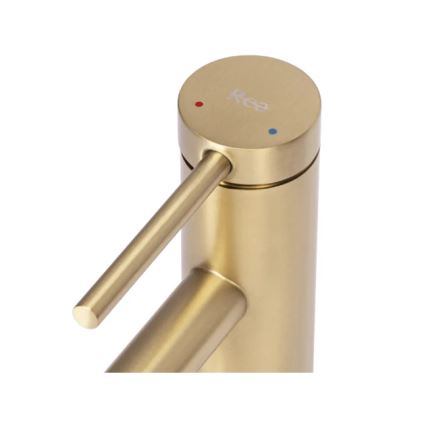 REA-B5316 - Змішувач для умивальника FOSS 20,5 cm шліфоване золото