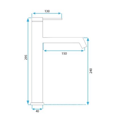 REA-B5319 - Змішувач для умивальника FOSS 29,5 см, шліфоване золотисте покриття