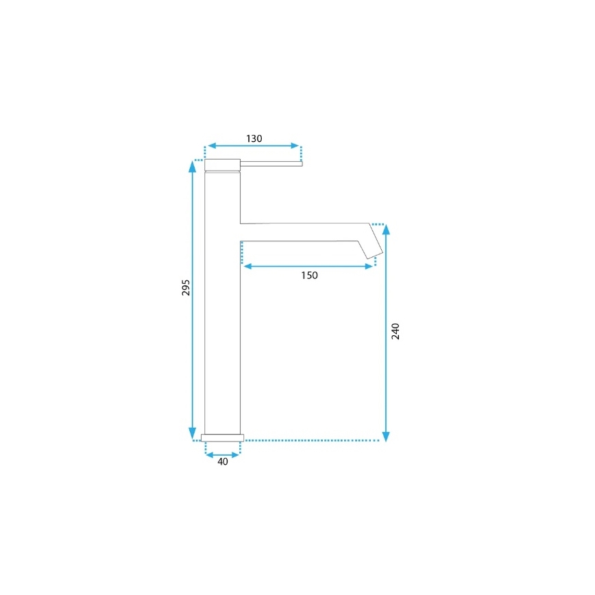 REA-B5319 - Змішувач для умивальника FOSS 29,5 см, шліфоване золотисте покриття