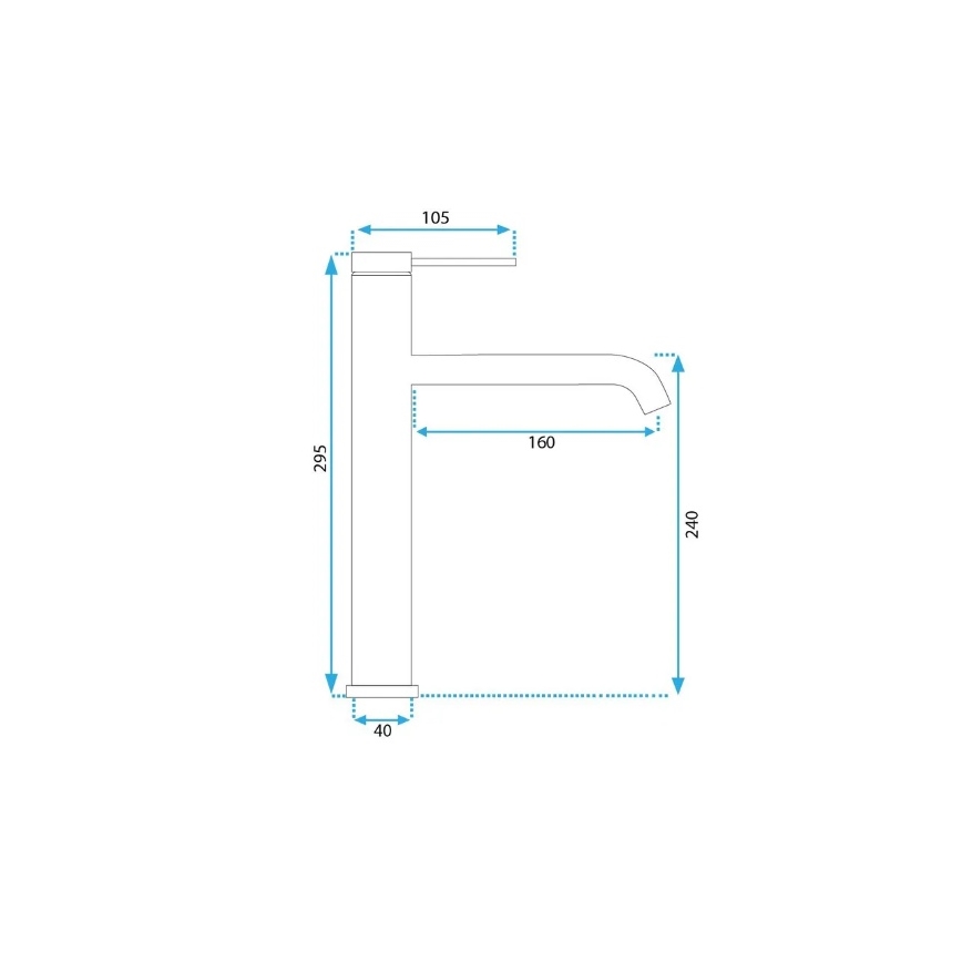 REA-B5325 - Змішувач для умивальника CLIF 29,5 см, матово-чорний