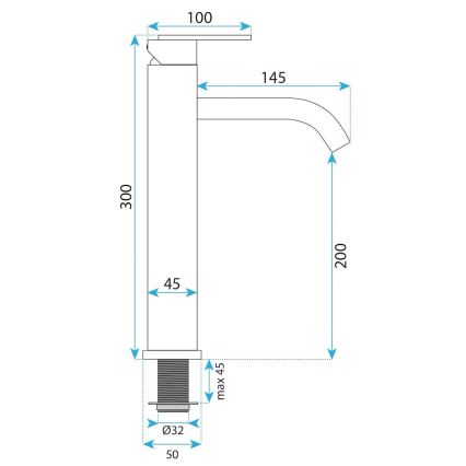 REA-B5510 - Змішувач для умивальника ONTARIO, 30 см, нікель