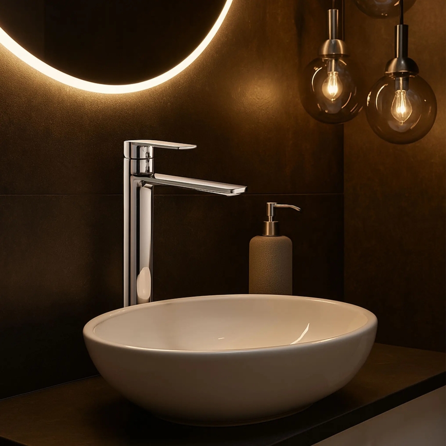 REA-B6203 - Смеситель для раковины STORM 29,5 см, глянцевый хром