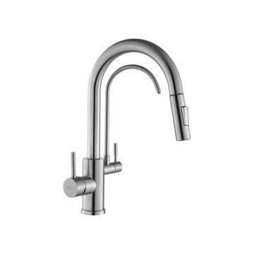 REA-B7564 - Кухонный смеситель с выдвижной лейкой и фильтрацией ECO FRESH 37,5 см никель