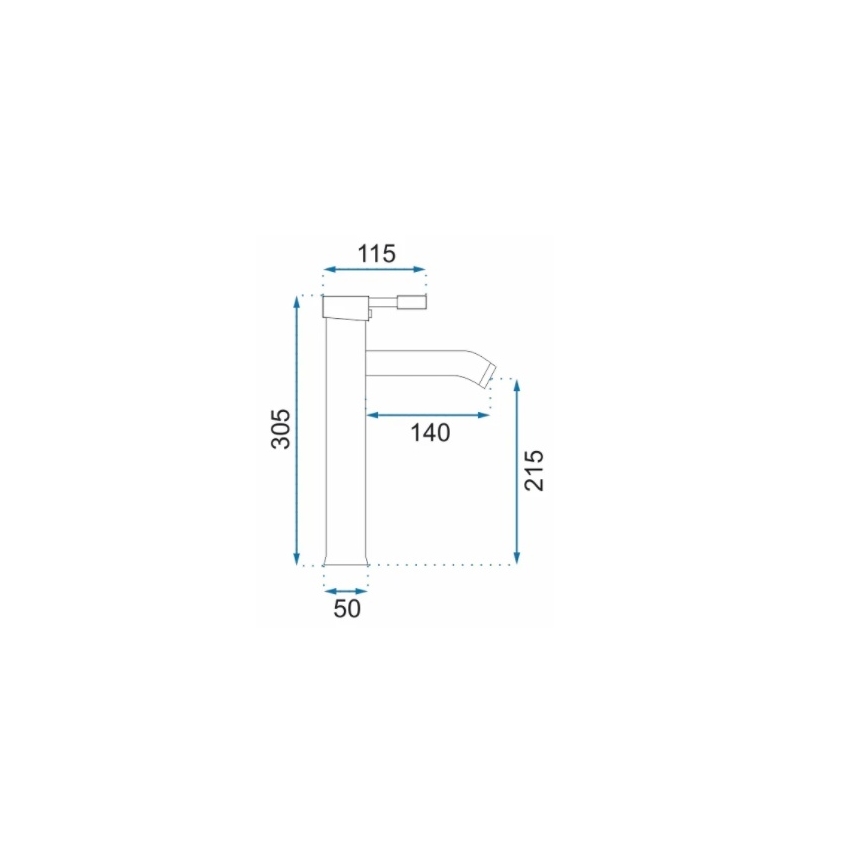 REA-B8665 - Смеситель для раковины GRAF 30,5 см черный