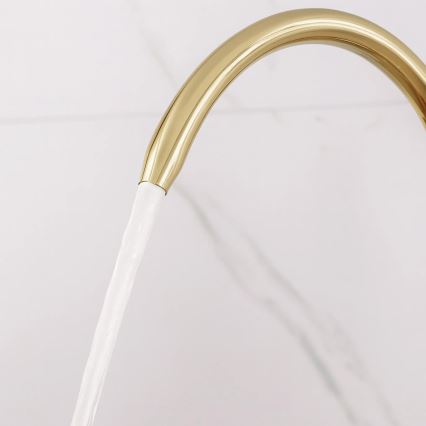 REA-B8989 - Кухонный смеситель с выдвижной лейкой и фильтрацией ECO FRESH 37,5 cm золотой