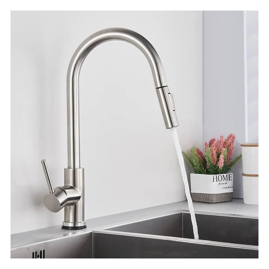 REA-B9146 - Кухонный смеситель с выдвижной лейкой FRESH 39,5 см никель