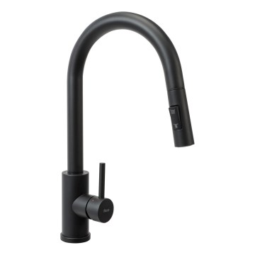 REA-B9147 - Кухонний змішувач з висувною лійкою FRESH 39,5 см матовий чорний