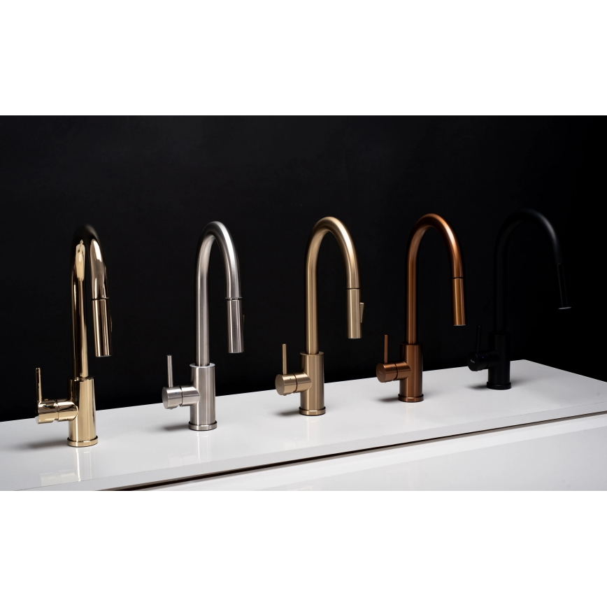 REA-B9147 - Кухонний змішувач з висувною лійкою FRESH 39,5 см матовий чорний