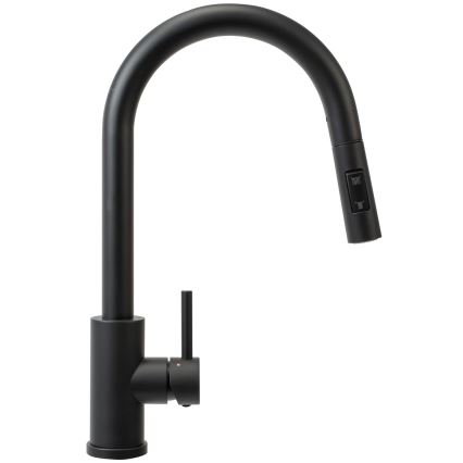 REA-B9147 - Кухонный смеситель с выдвижной лейкой FRESH 39,5 см матовый чёрный